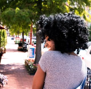 Woman Wearing Gray Short-sleeved Shirt at Daytime